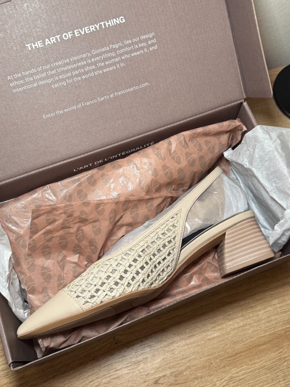 Franco Sarto Racer Slingback Heels, Alabaster White Size 8, Brand New $130 Value